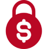 illustration of a dollar sign on a closed lock