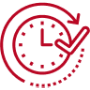 icon of a clock with a checkmark
