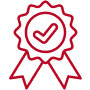icon of a badge with checkmark